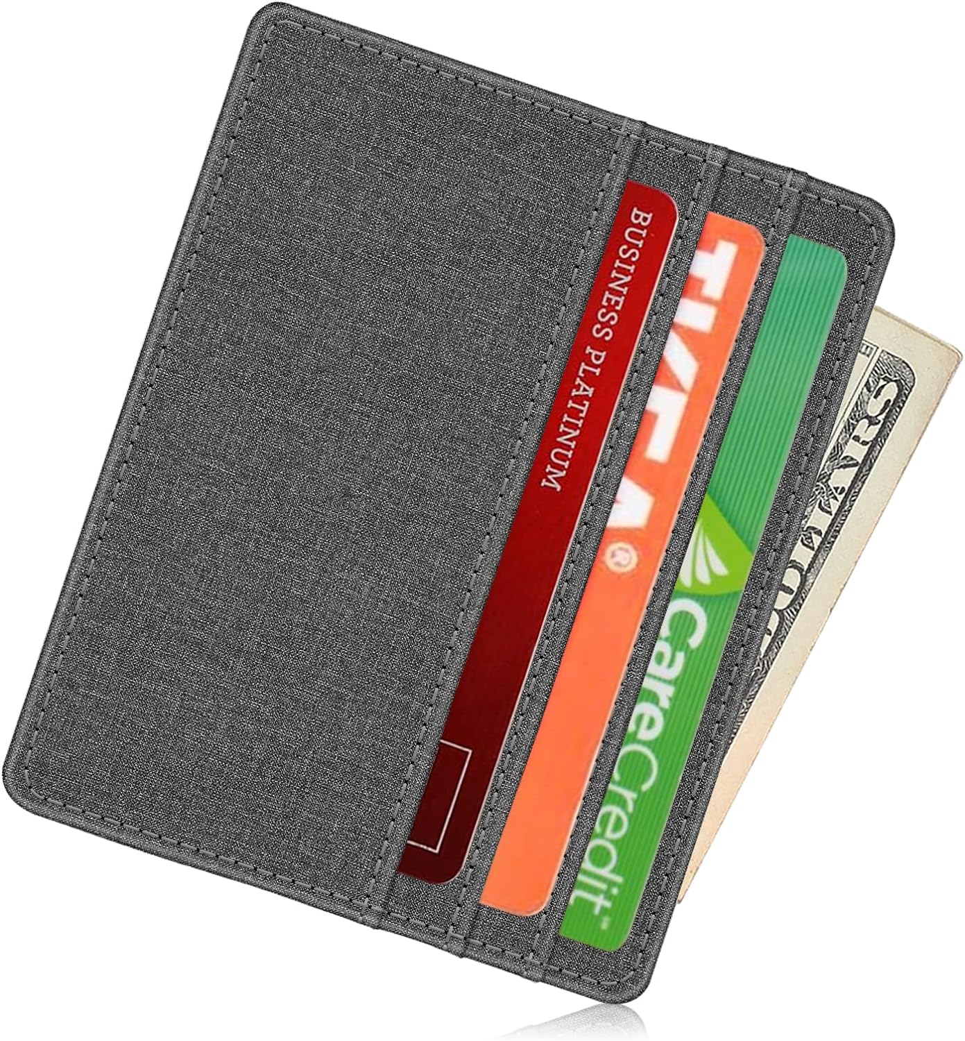 Slim Minimalist Front Pocket Wallet, Fintie RFID Blocking Credit Card Holder Card Cases with ID Window for Men Women (Black) - Image 2
